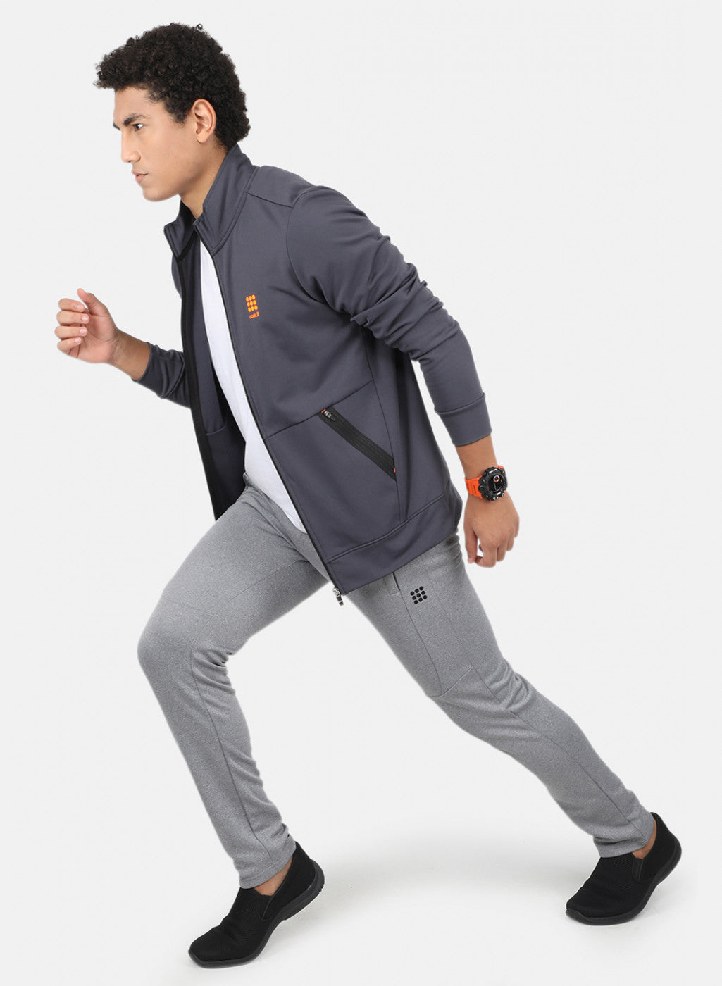 Rock.it Men Grey Solid Sweatshirt