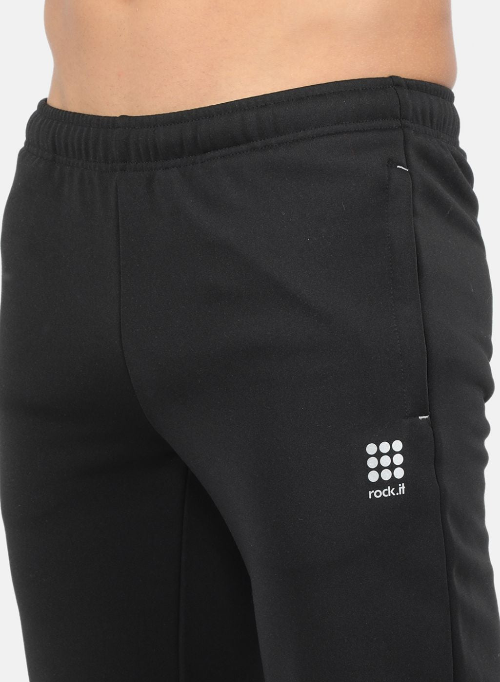 Rock.it Men Grey & Black Solid Tracksuit