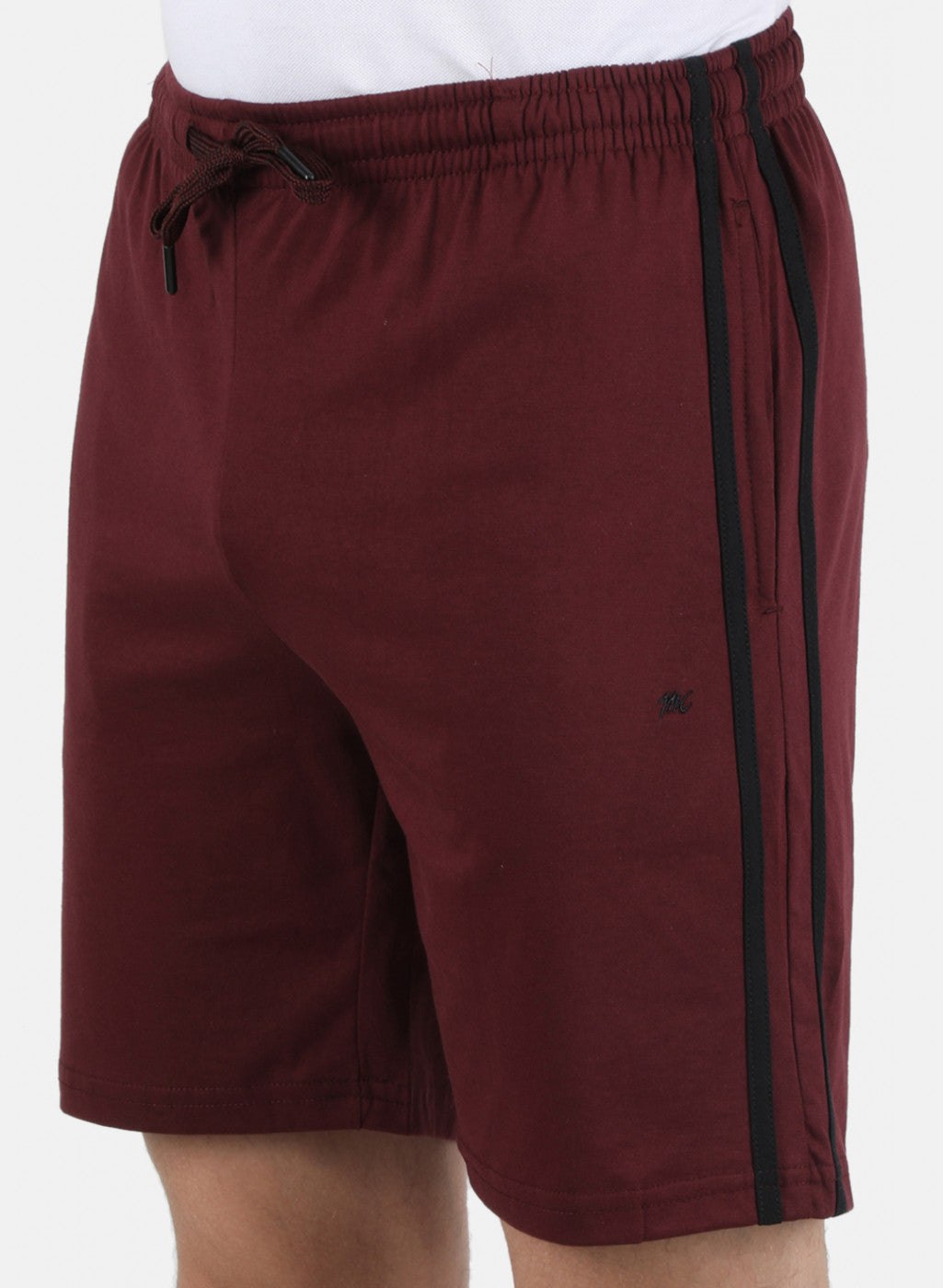 Men Maroon Plain Bermuda