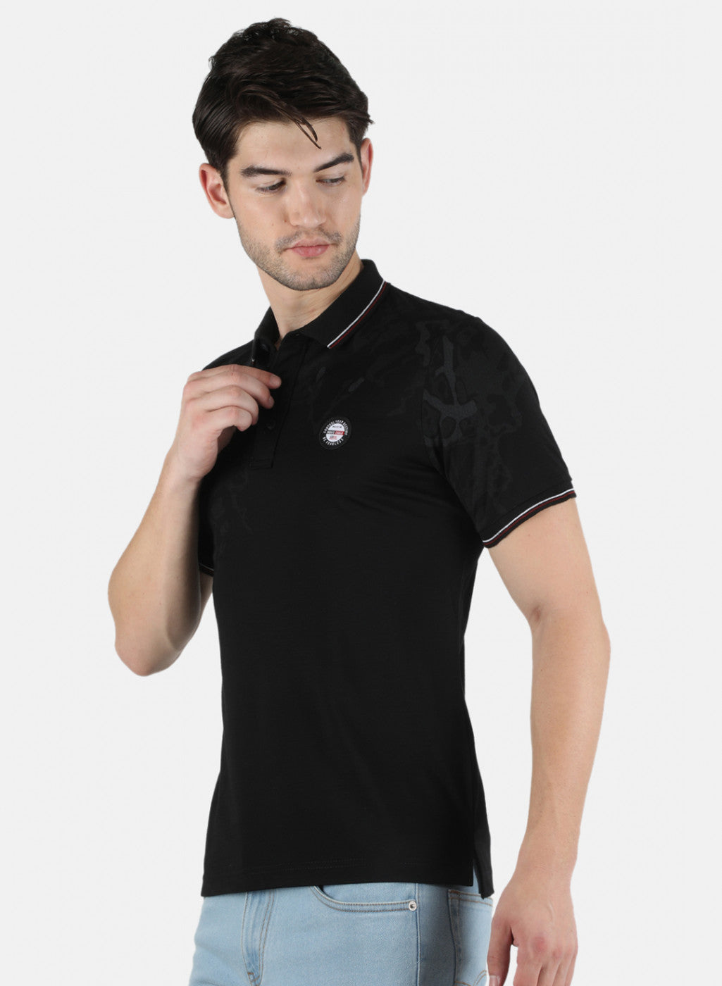 Men Black Printed T-Shirt