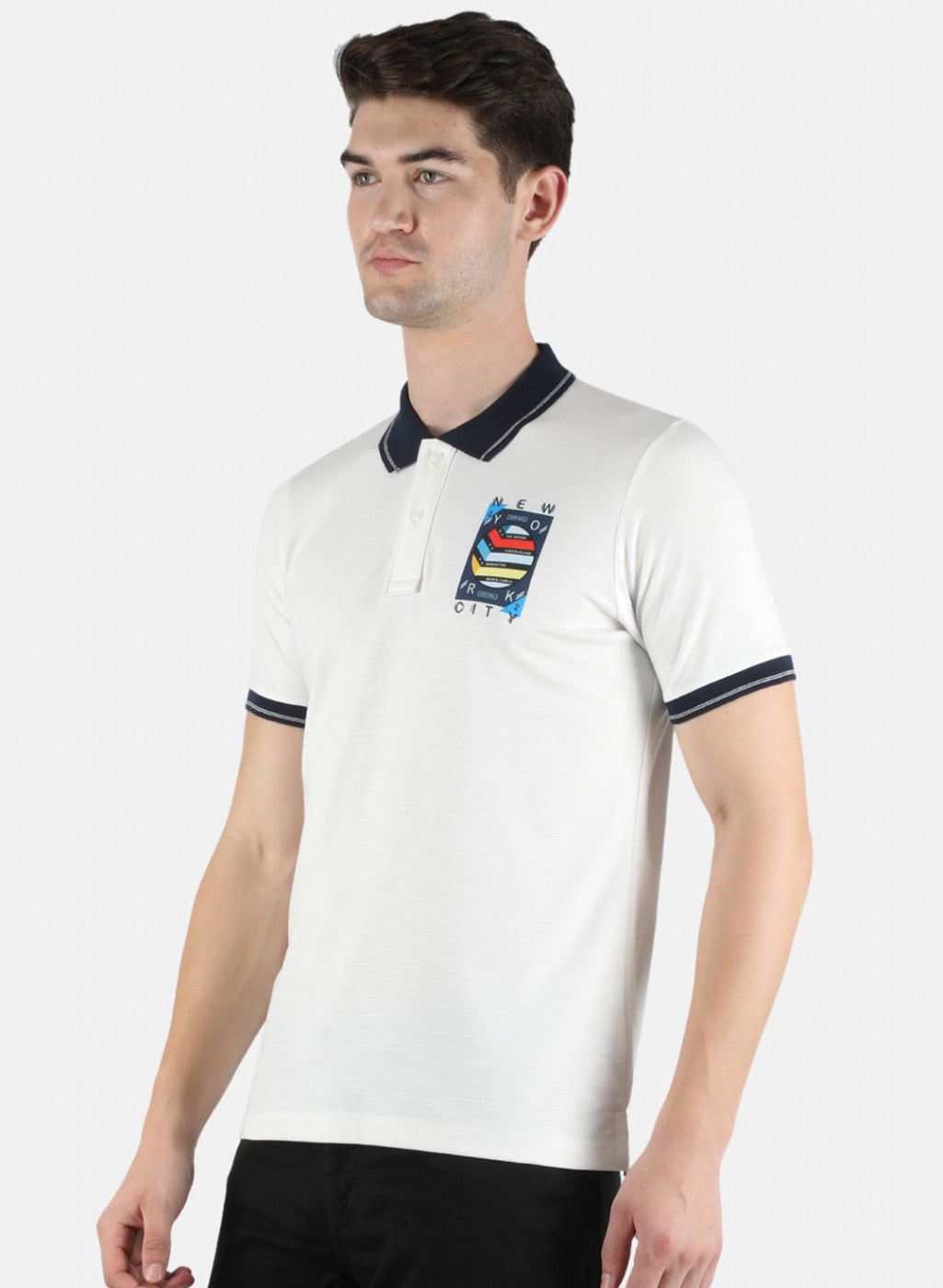 Men White Printed T-Shirt