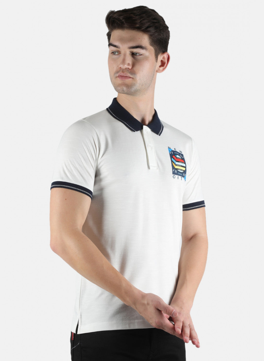 Men White Printed T-Shirt