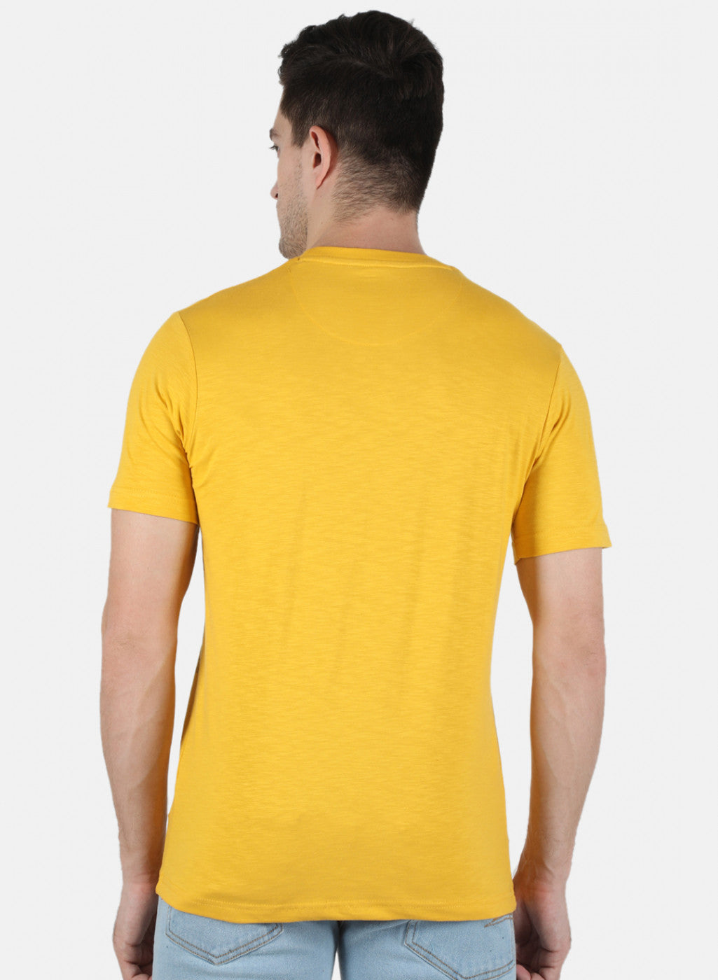Men Yellow Printed T-Shirt