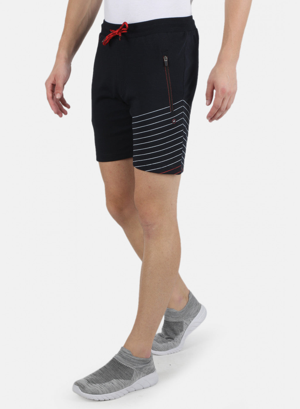 Men NAvy Blue Printed Bermuda