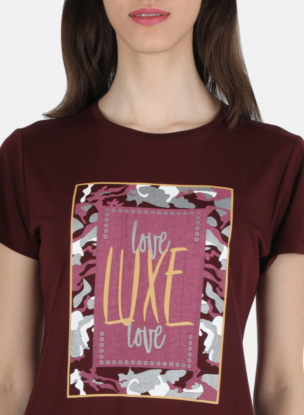 Women Maroon Printed Top