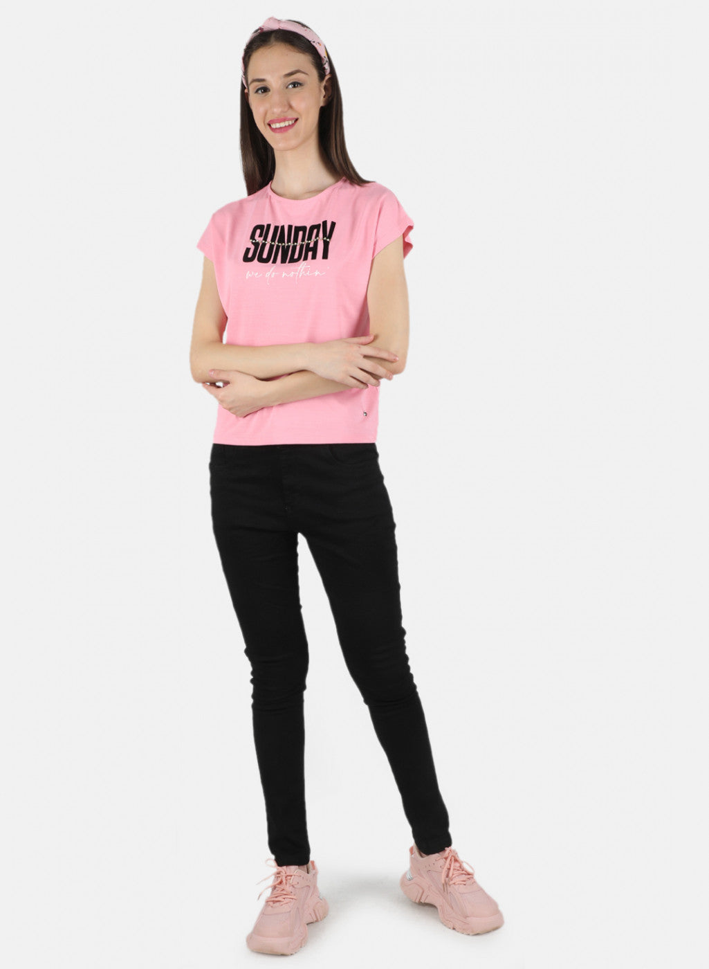 Women Pink Printed Top