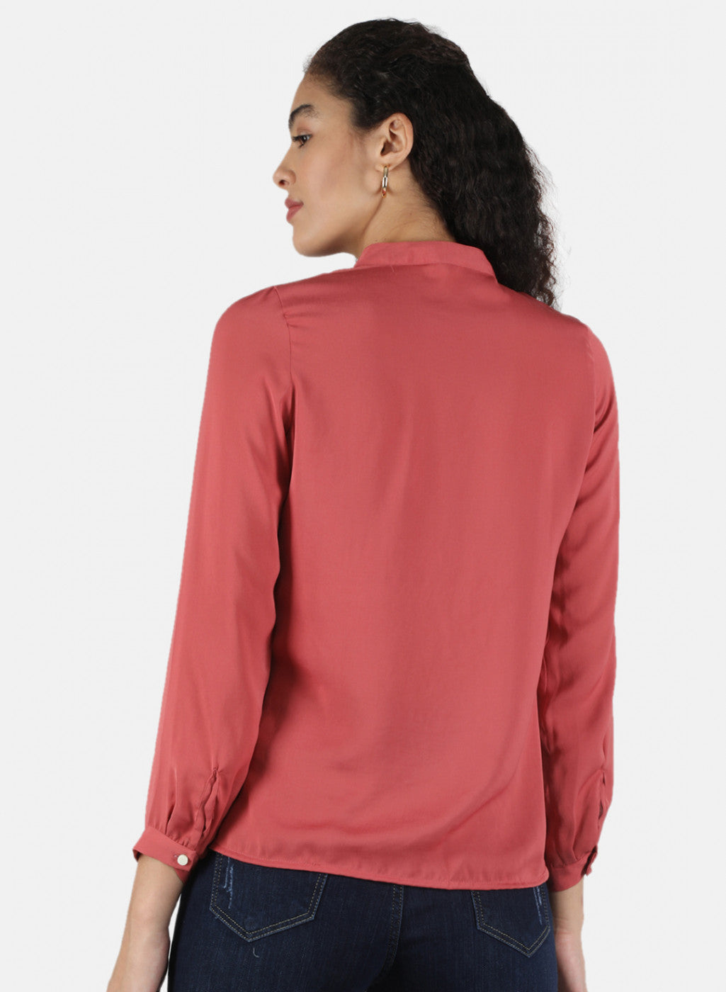 Women Pink Plain Top