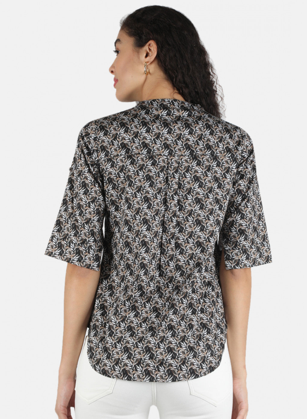Women Black Printed Top