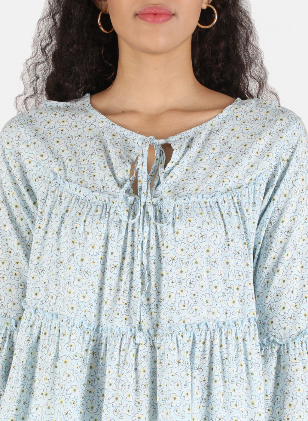Women Blue Printed Top