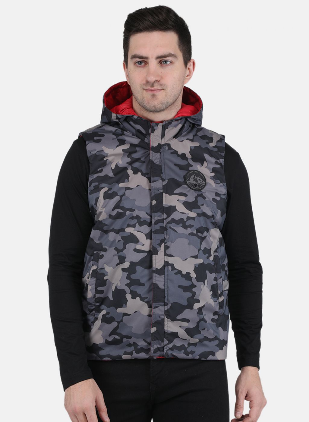 Men Red Solid Jacket