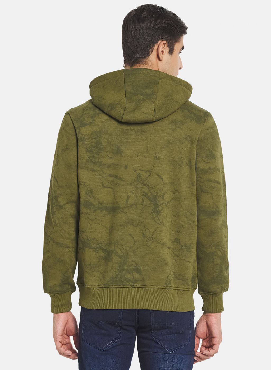 Men Green Printed Sweatshirt
