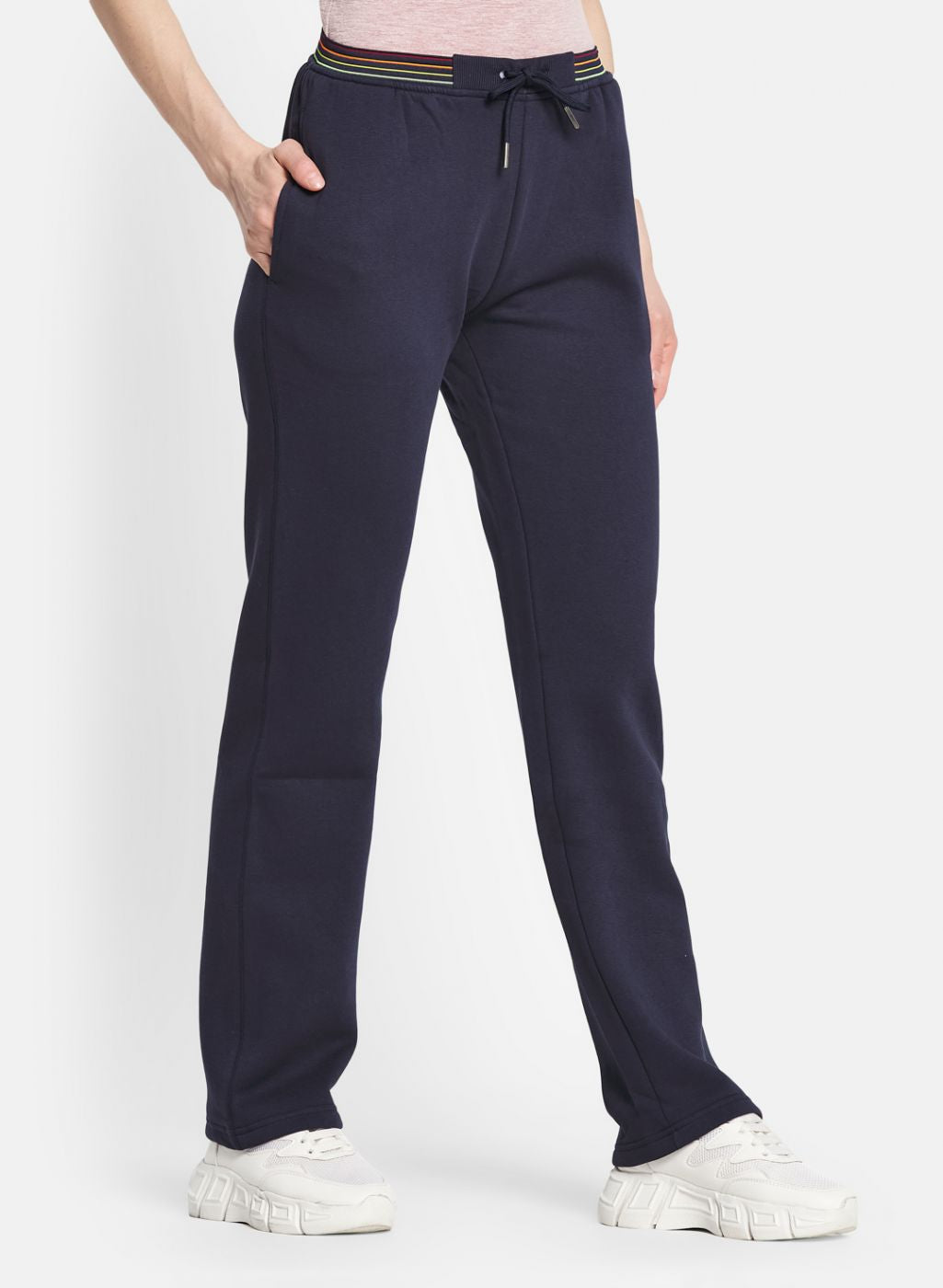 Women Navy Blue Regular Fit Winter Lower