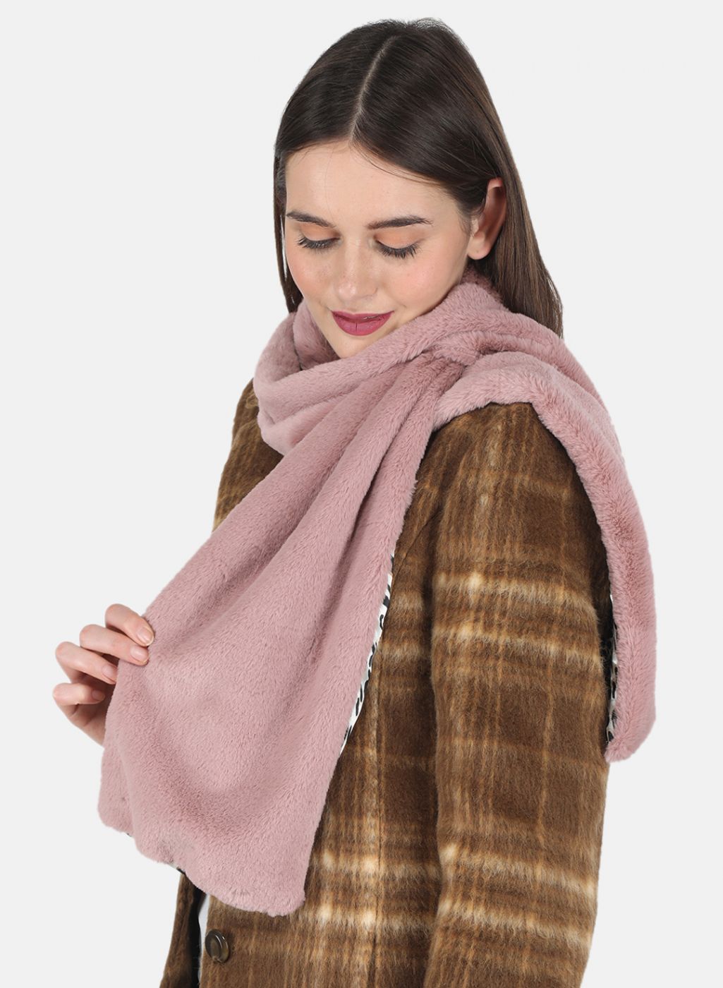 Women Pink Solid Muffler