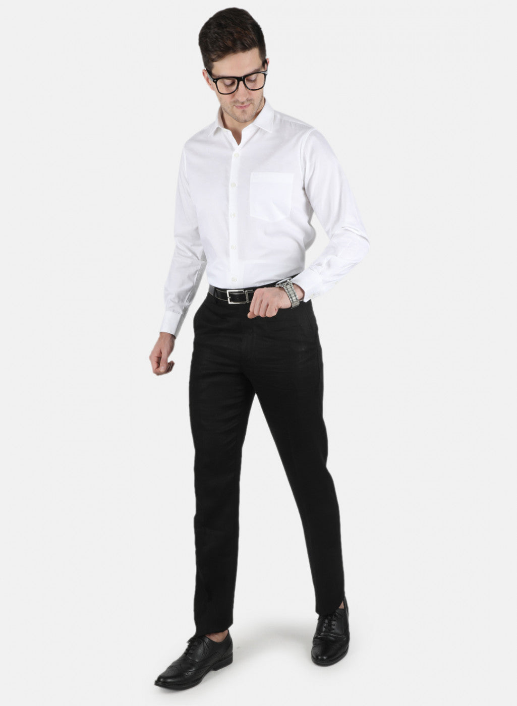 Men Black Regular Fit Trouser
