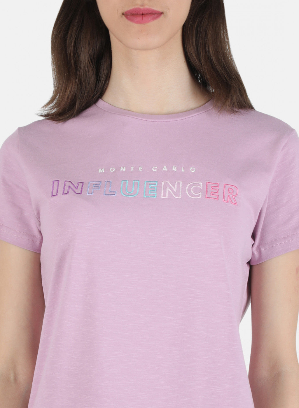 Women Purple Embroidered Top