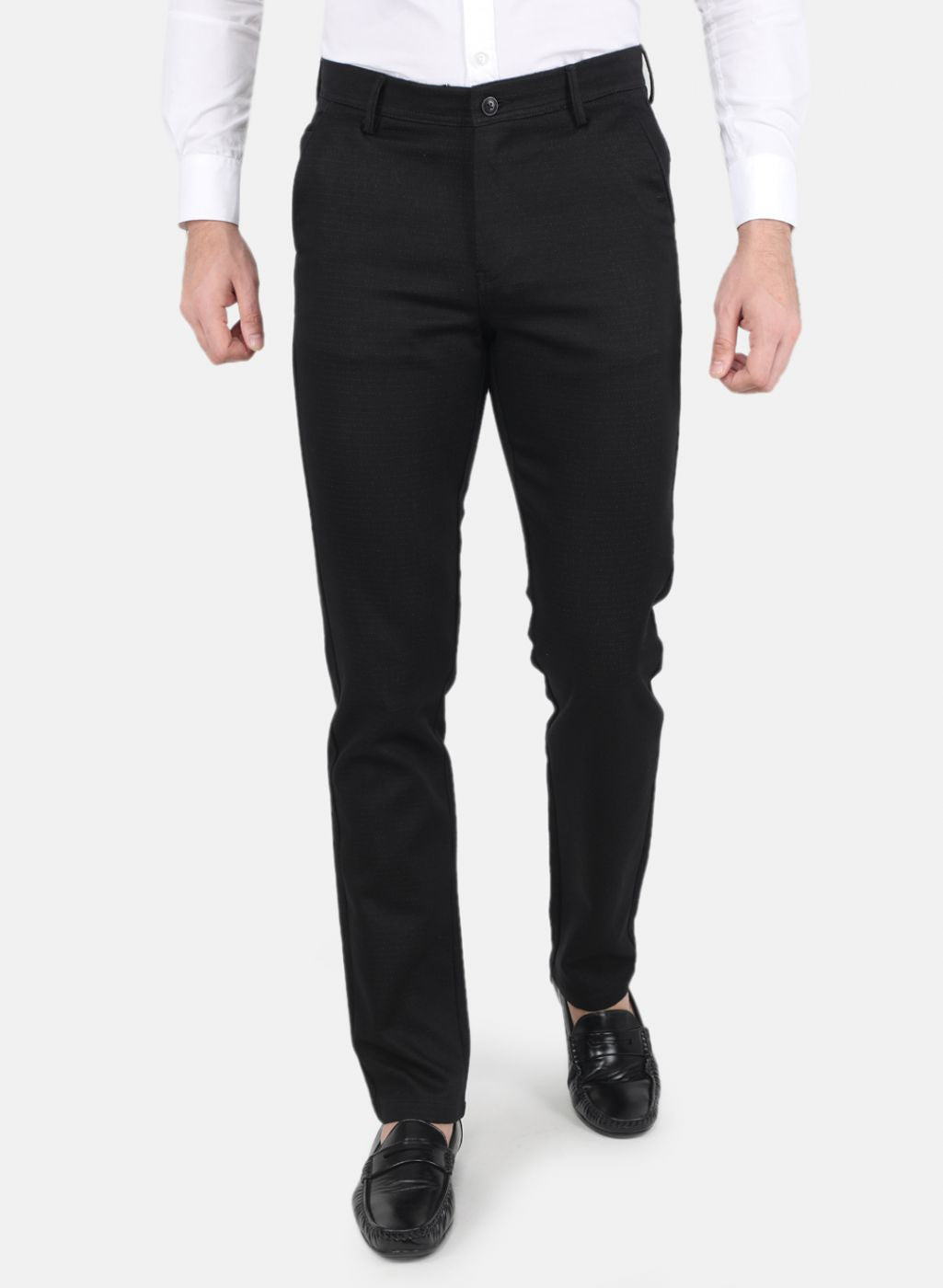 Men Black Slim Fit Trouser