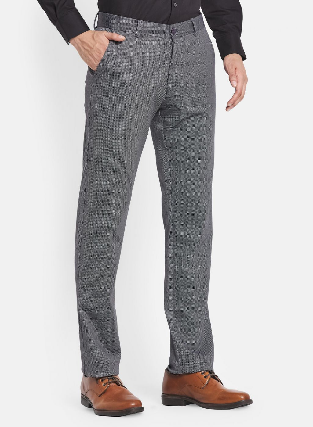 Men Black Slim Fit Trouser