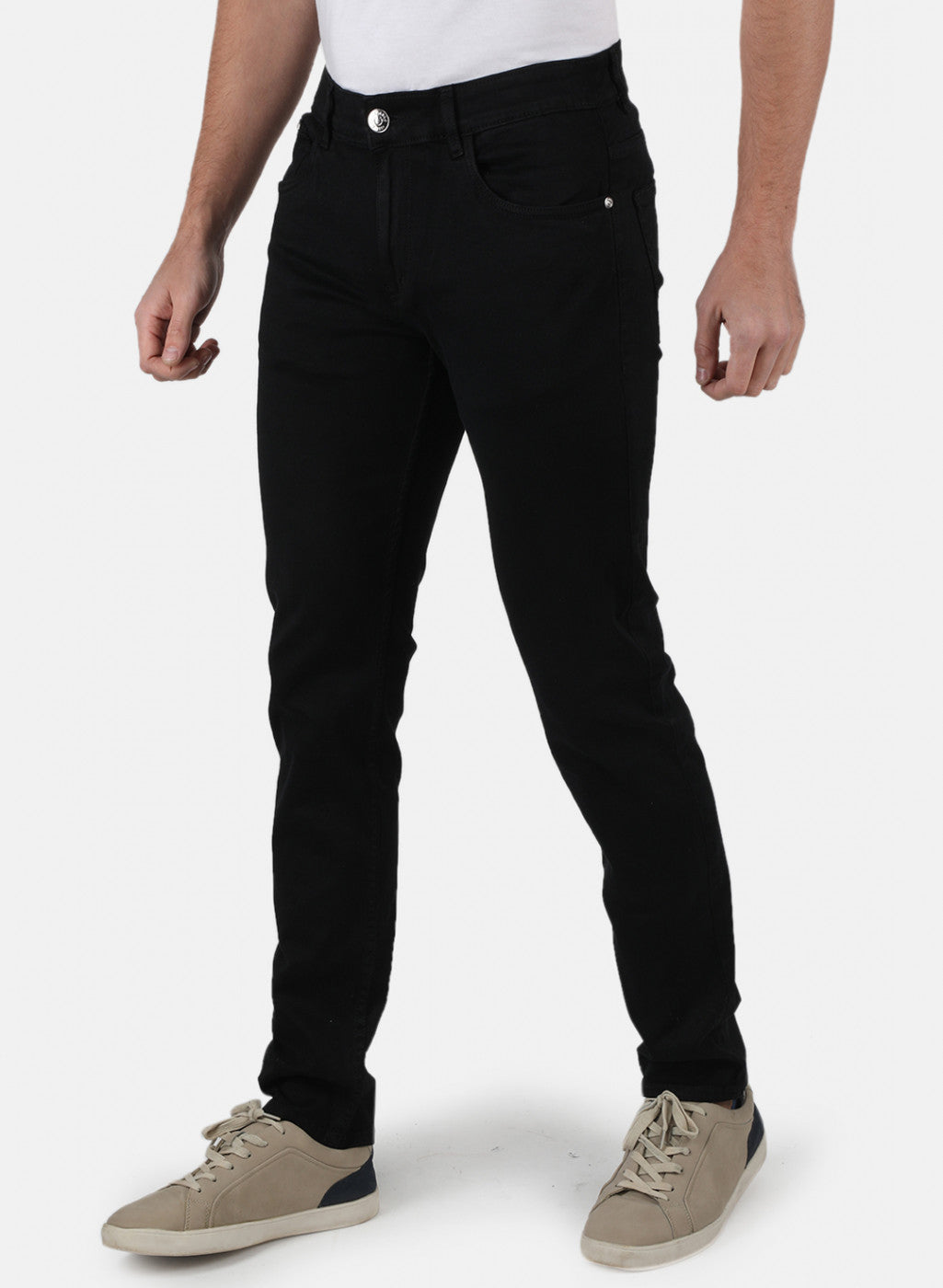 Men Black Narrow Fit Denim