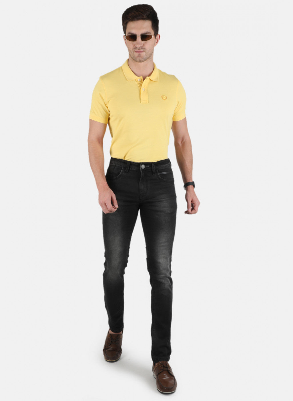 Men Black Skinny Fit Denim