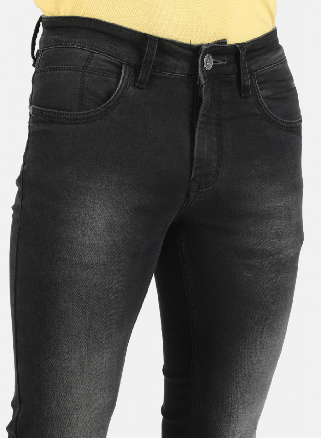 Men Black Skinny Fit Denim