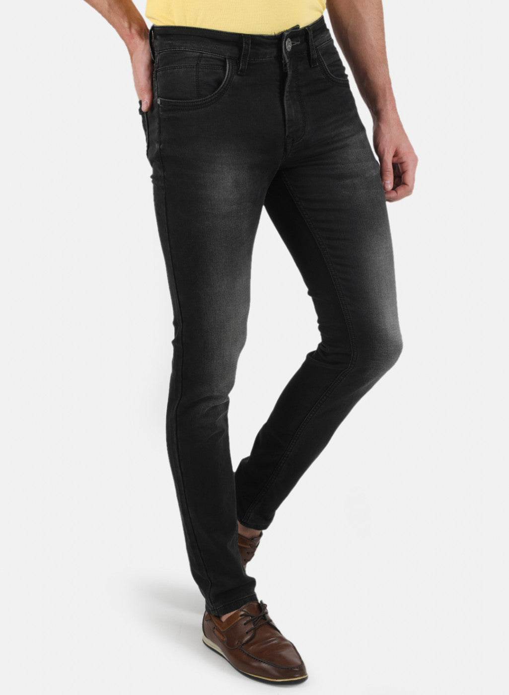 Men Black Skinny Fit Denim