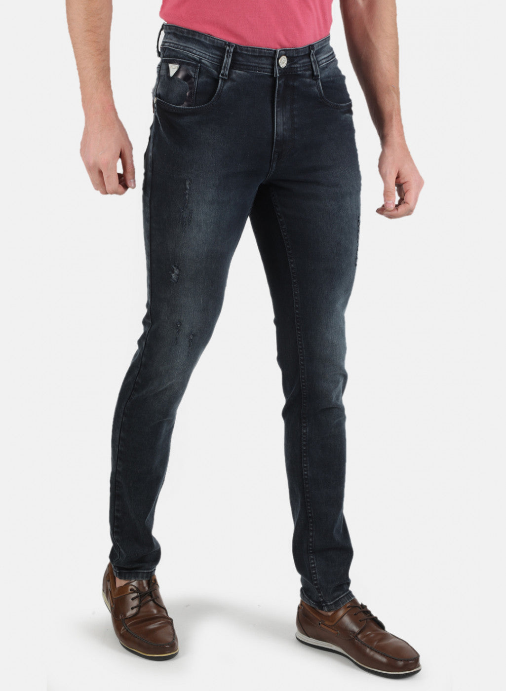 Men Black Skinny Fit Denim