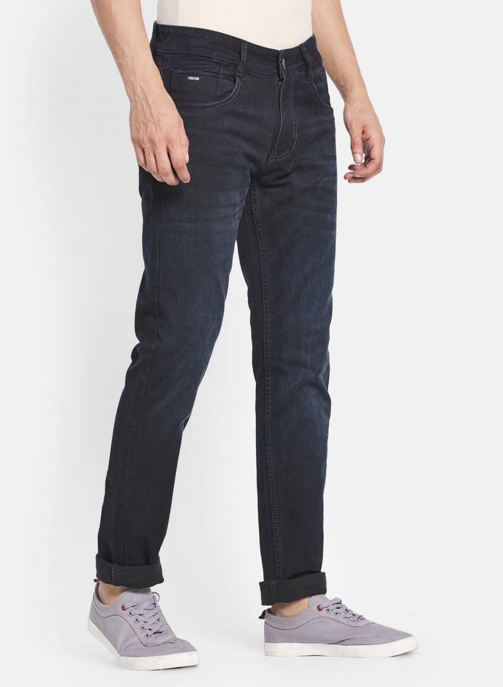 Men Black Skinny Fit Denim