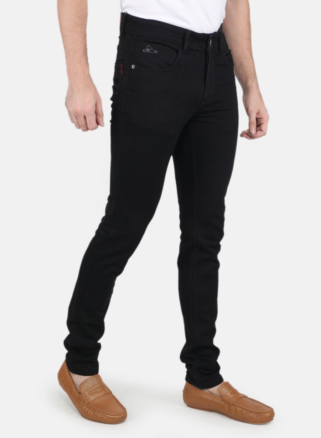 Men Black Skinny Fit Denim