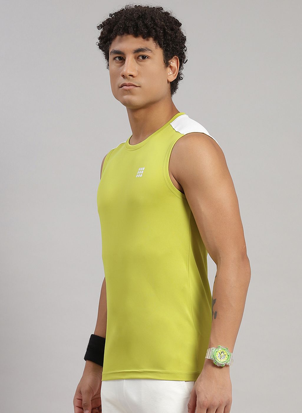 Rock.it Men Green Solid T-Shirt