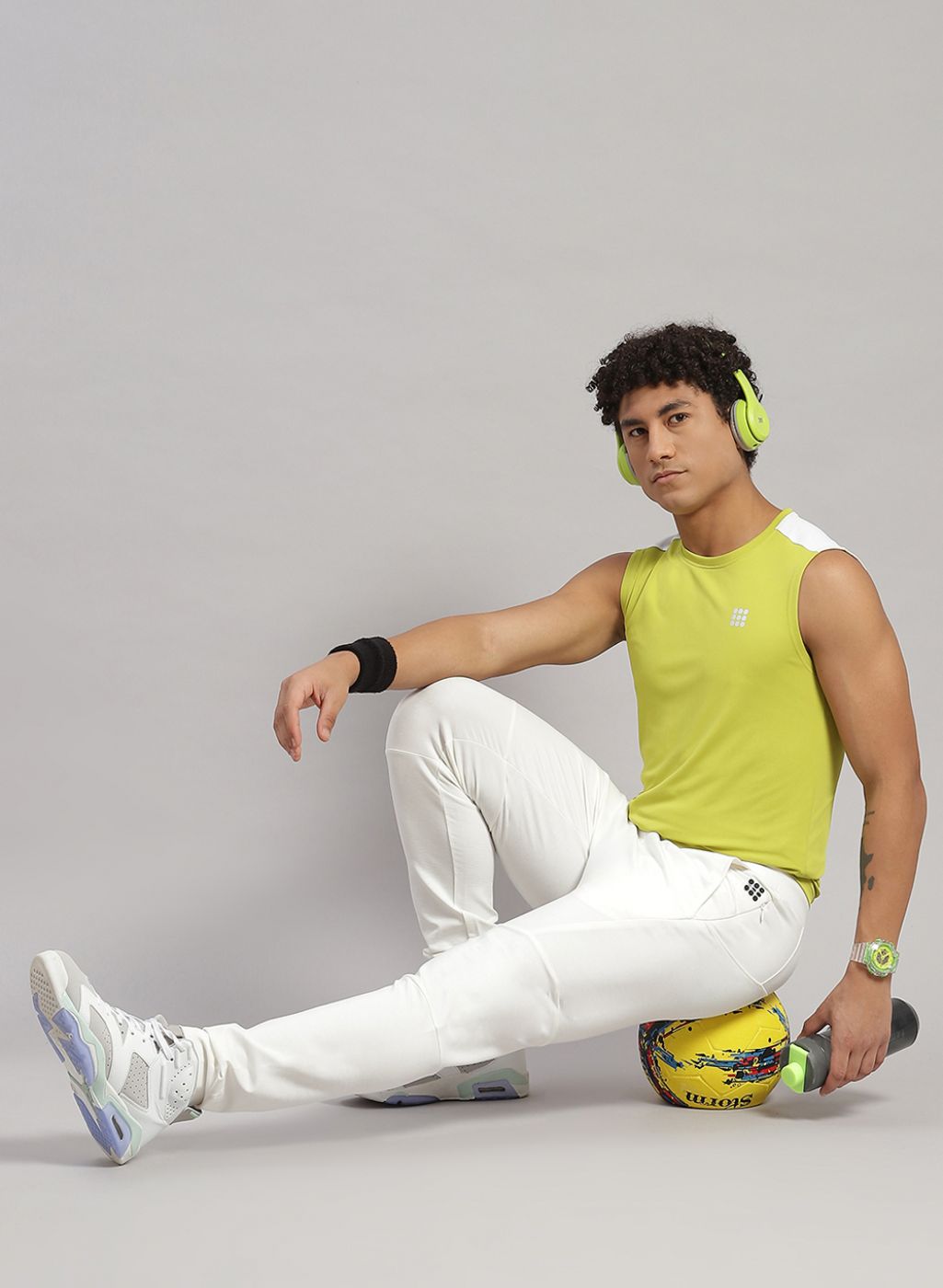 Rock.it Men Green Solid T-Shirt