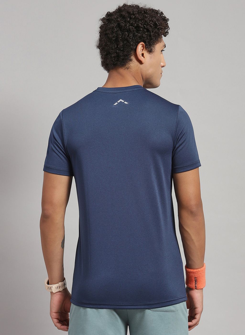 Rock.it Men Blue Solid T-Shirt