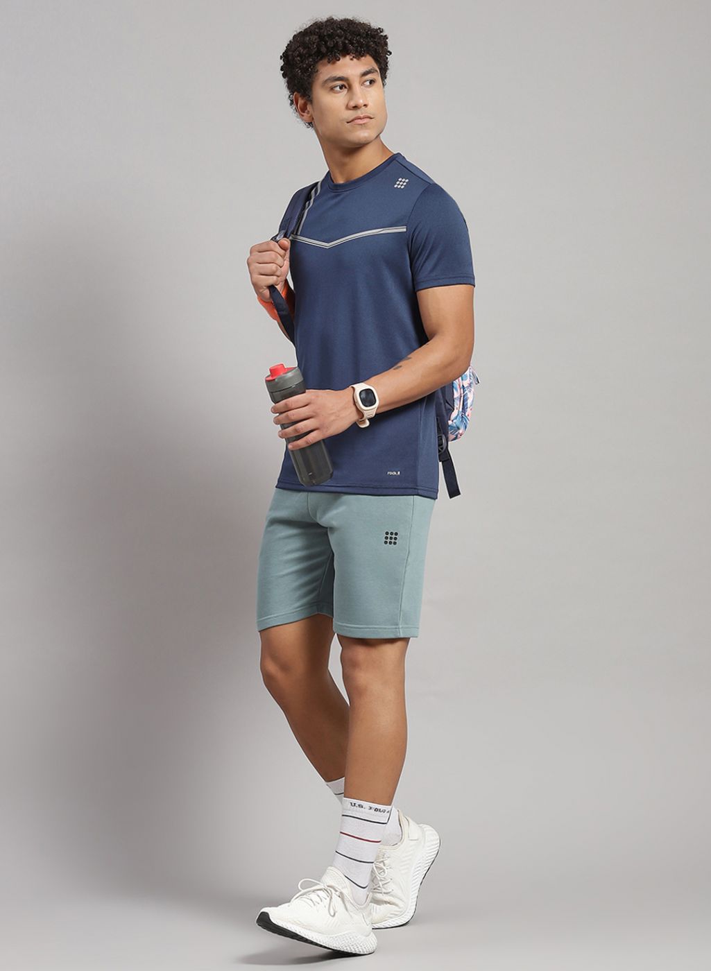 Rock.it Men Blue Solid T-Shirt