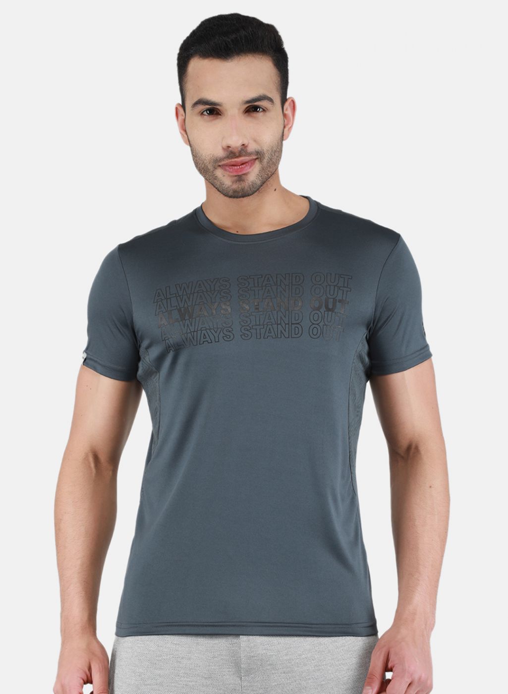 Rock.it Men Grey Printed T-Shirt