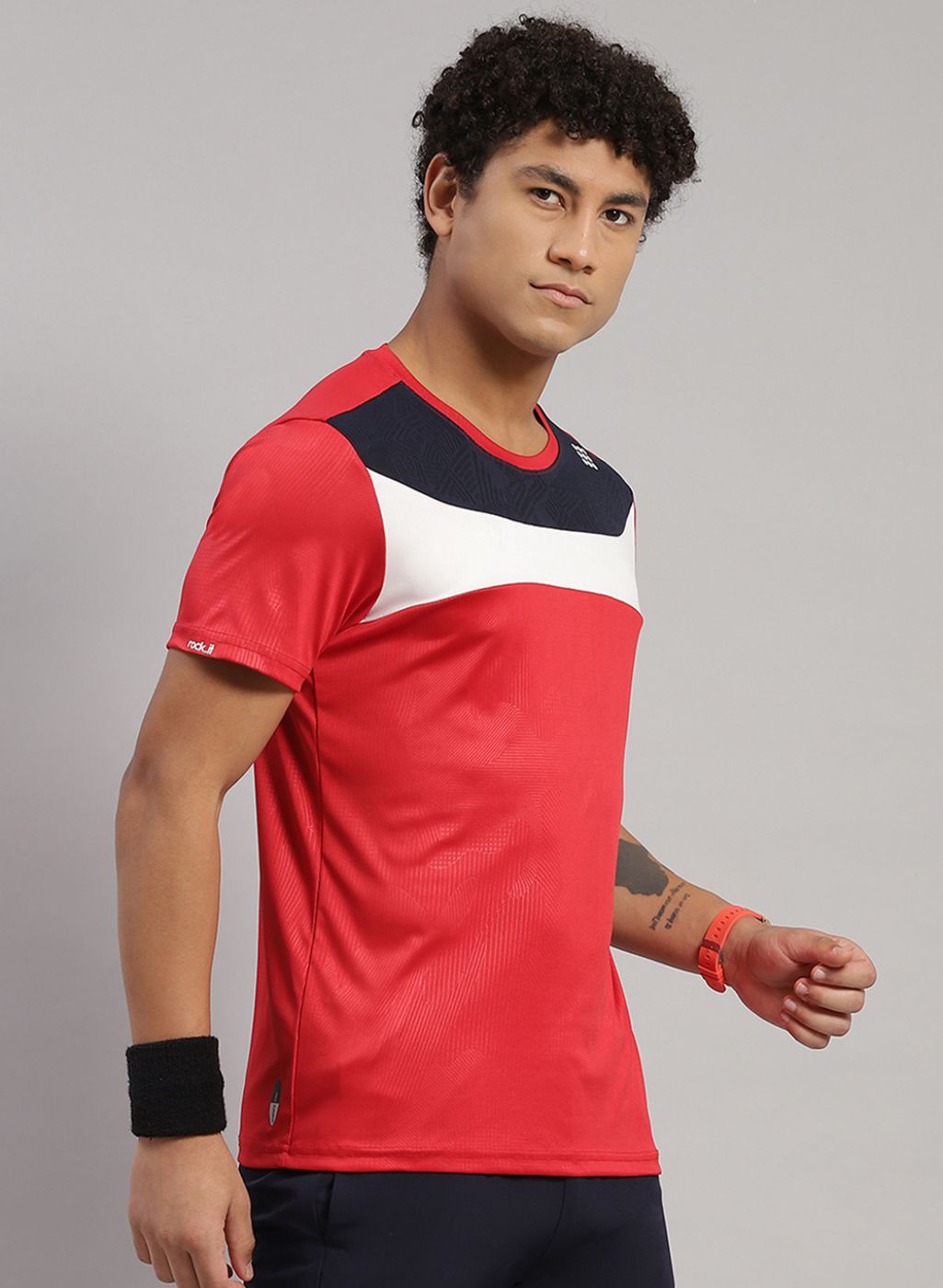 Rock.it Men Red Solid T-Shirt