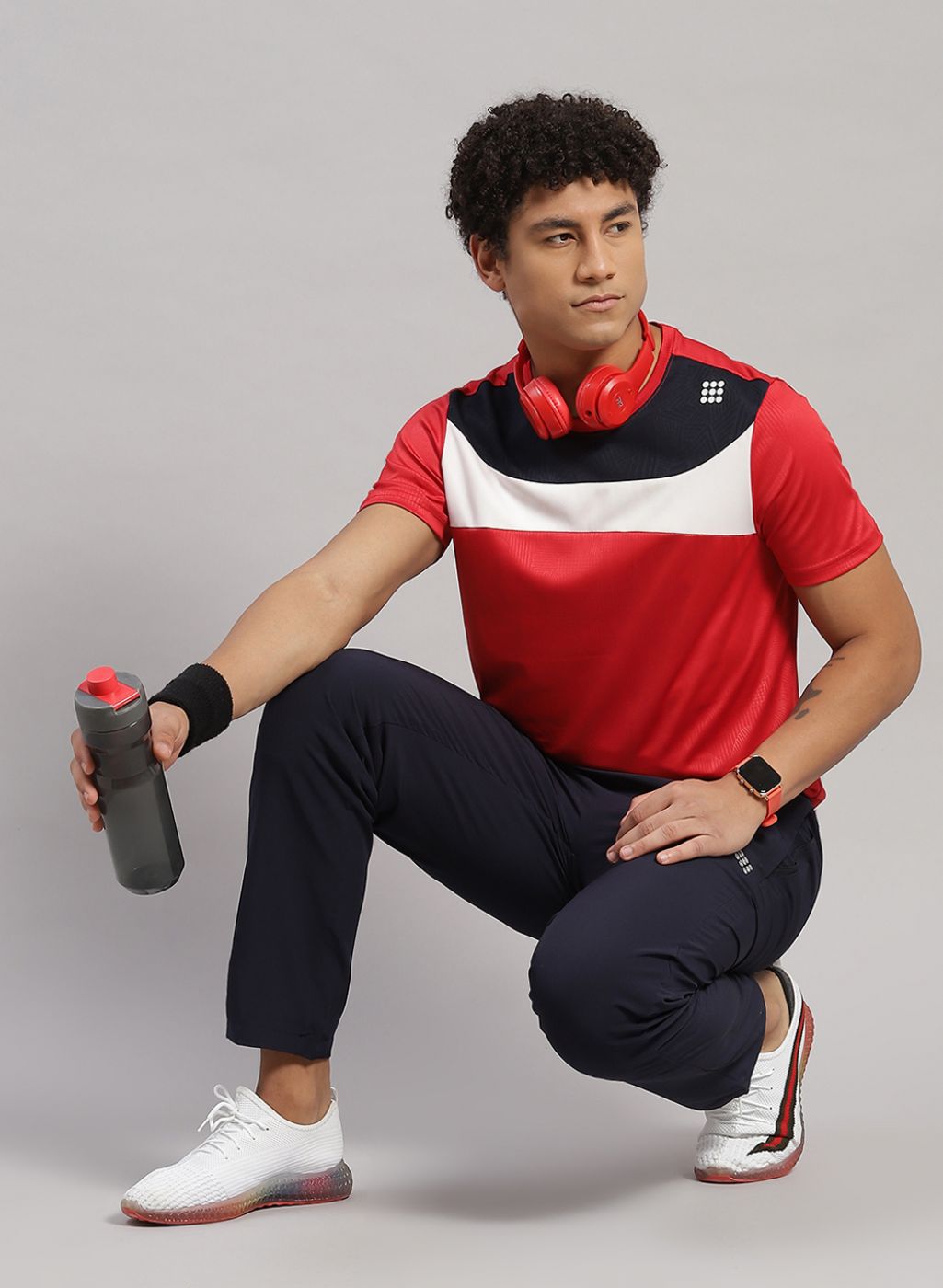 Rock.it Men Red Solid T-Shirt