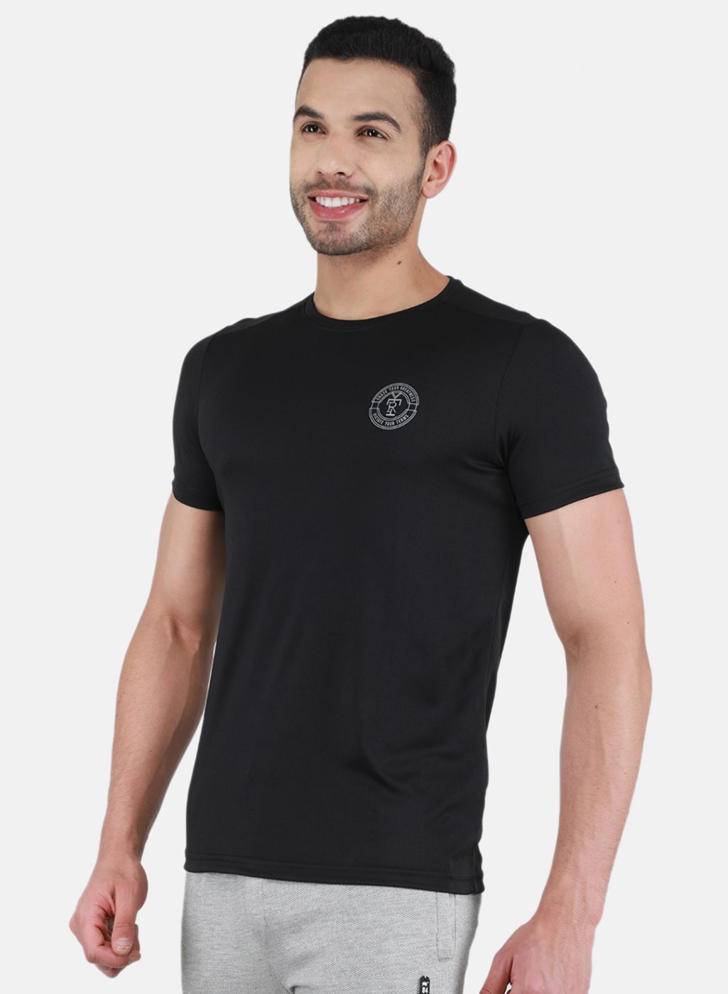 Rock.it Men Black Printed T-Shirt