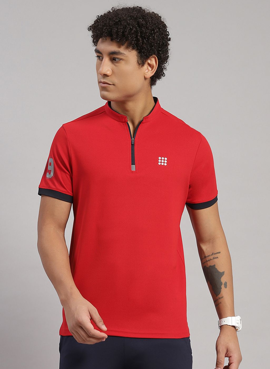 Rock.it Men Red Solid T-Shirt