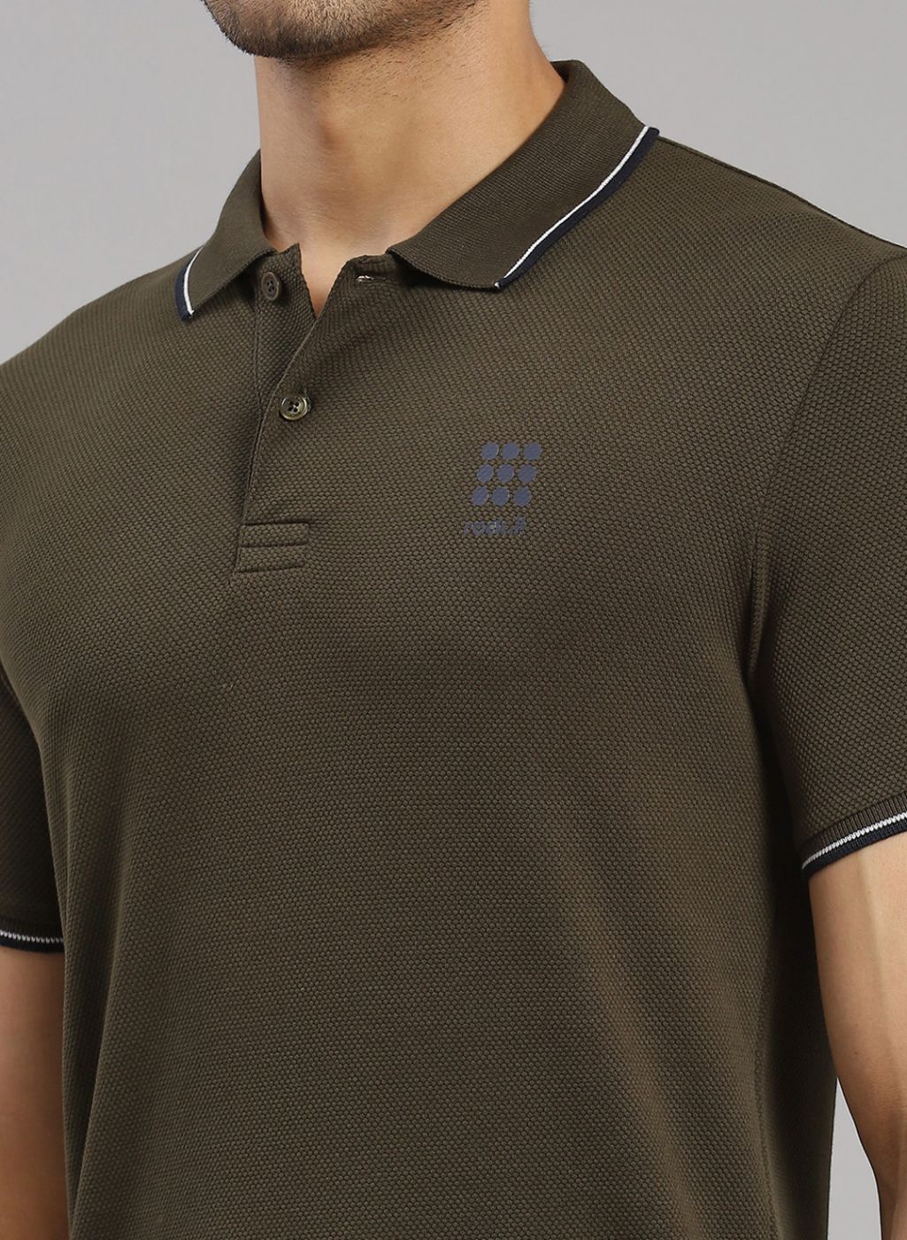 Rock.it Men Olive Solid T-Shirt