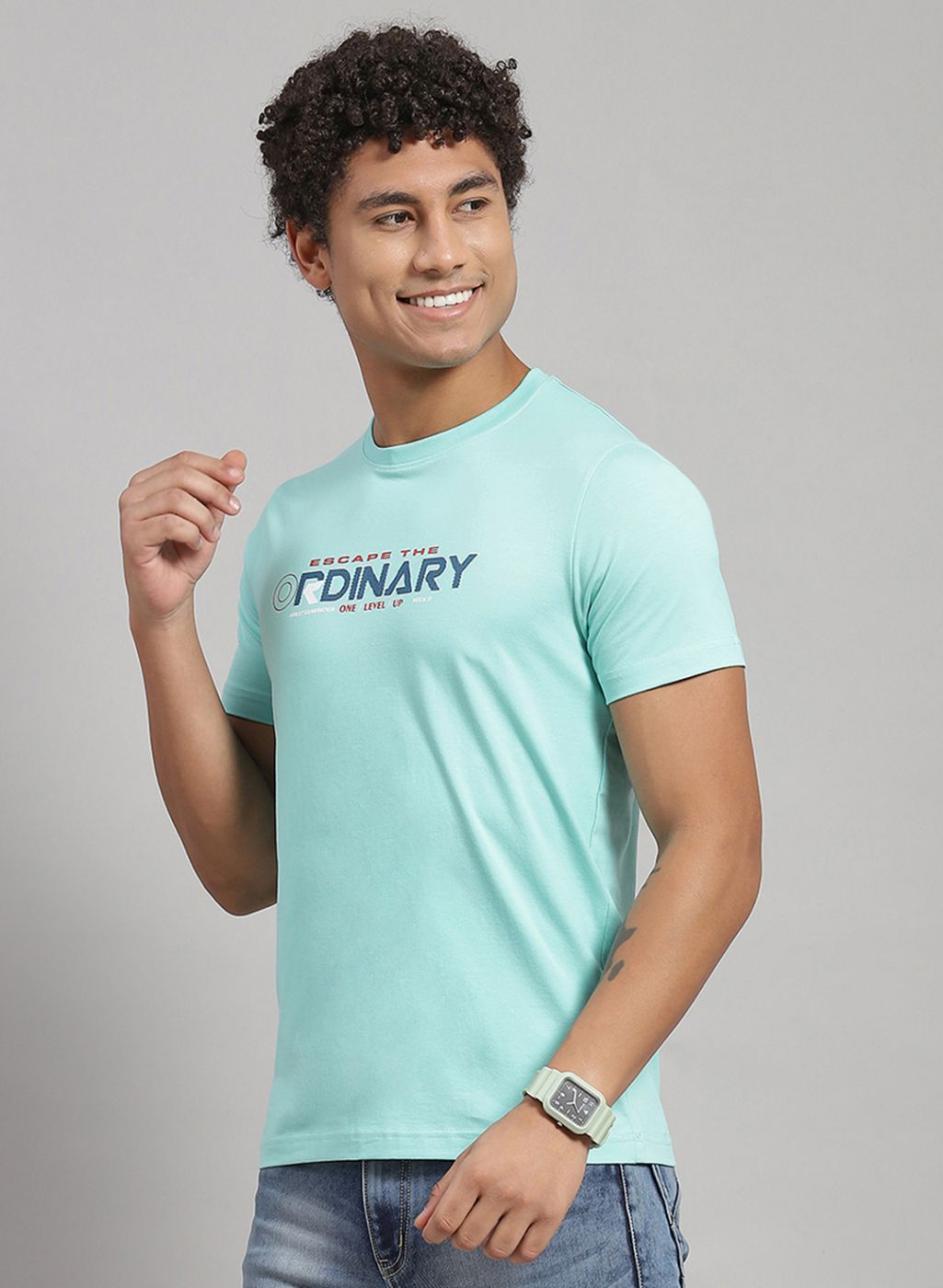 Rock.it Men Green Printed T-Shirt 2 Pc