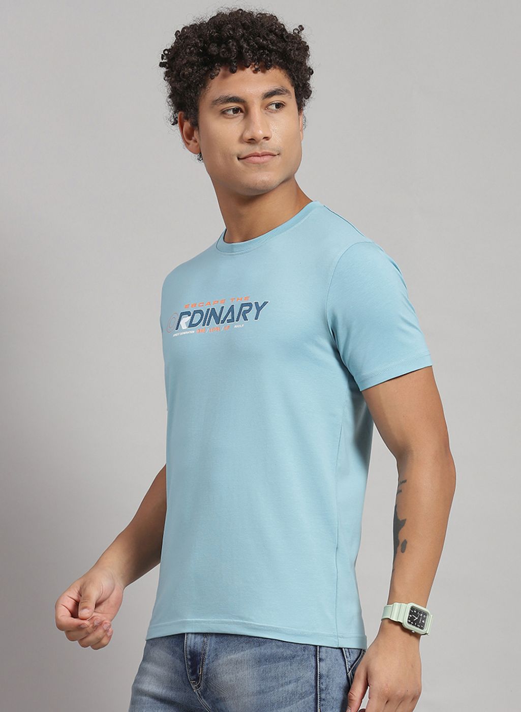 Rock.it Men Blue Printed T-Shirt 2 Pc