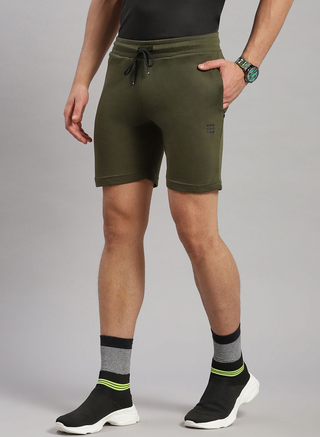 Rock.it Men Olive Solid Short