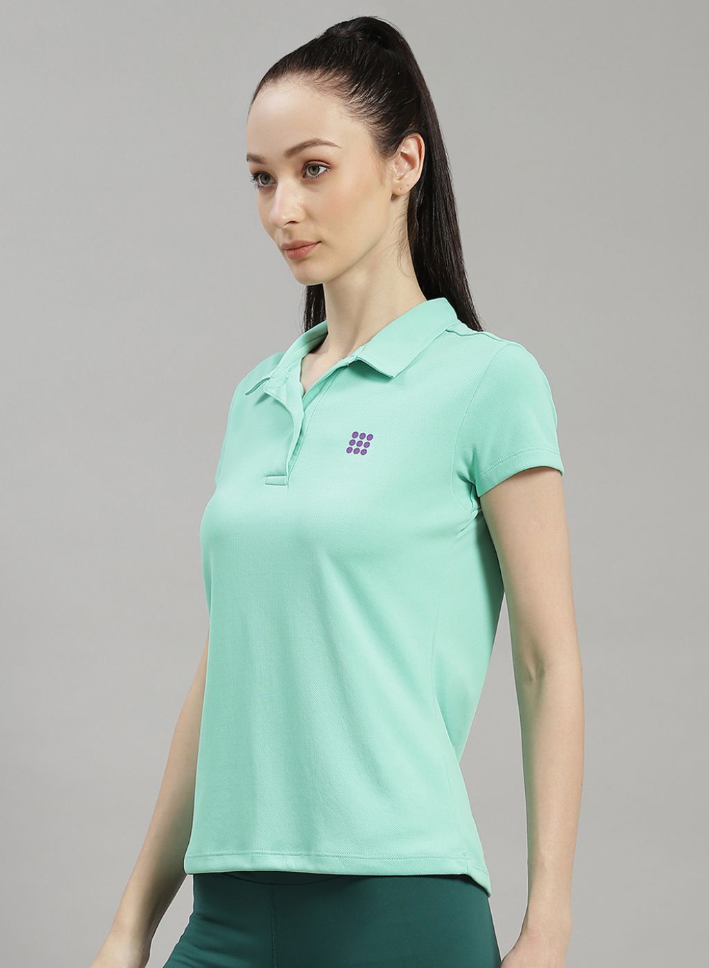 Rock.it Women Green Solid T-Shirt