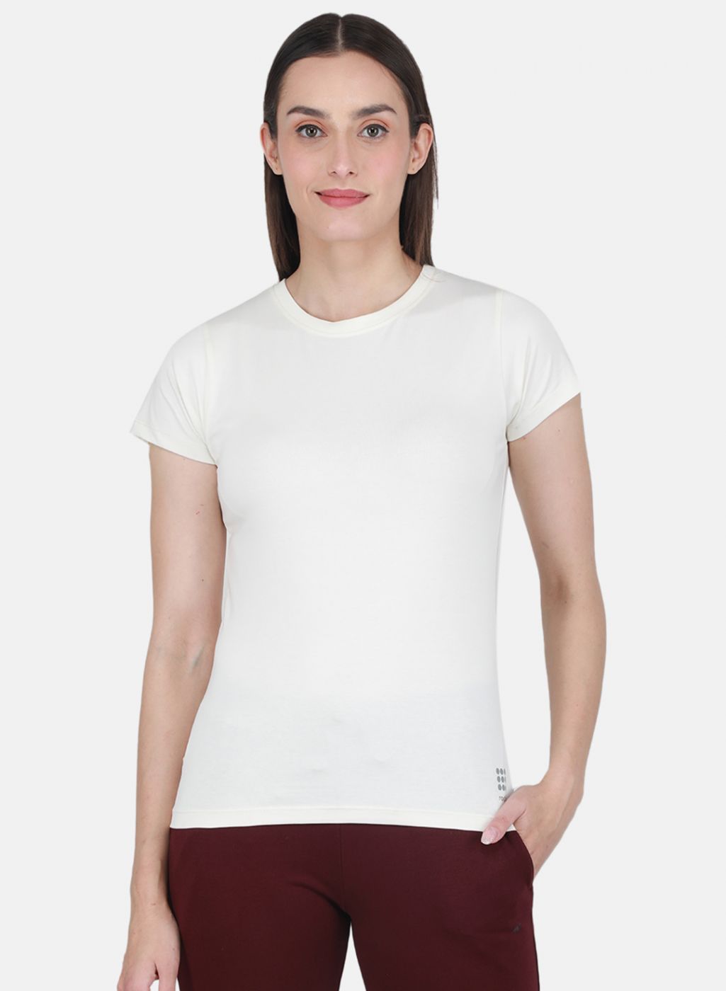 Rock.it Women Off White Solid Top