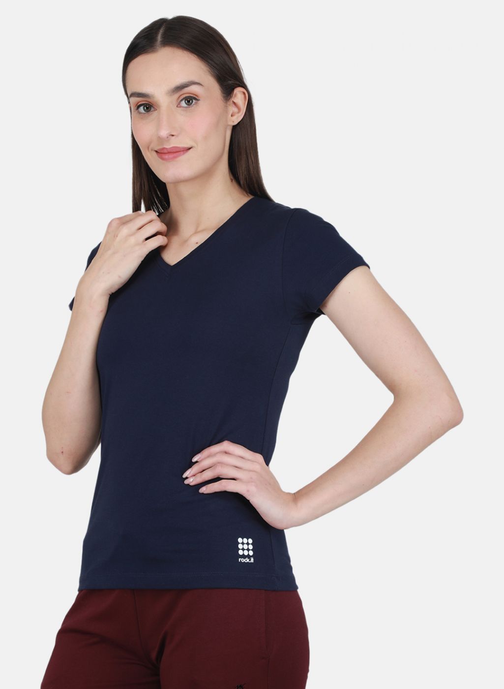 Rock.it Women Navy Blue Solid Top
