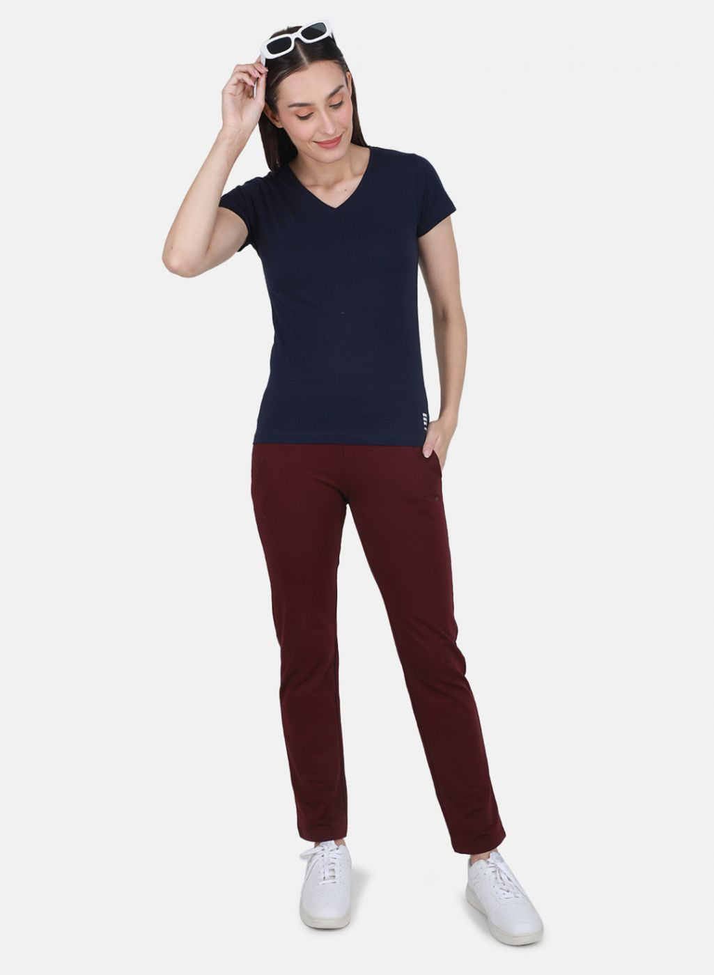 Rock.it Women Navy Blue Solid Top