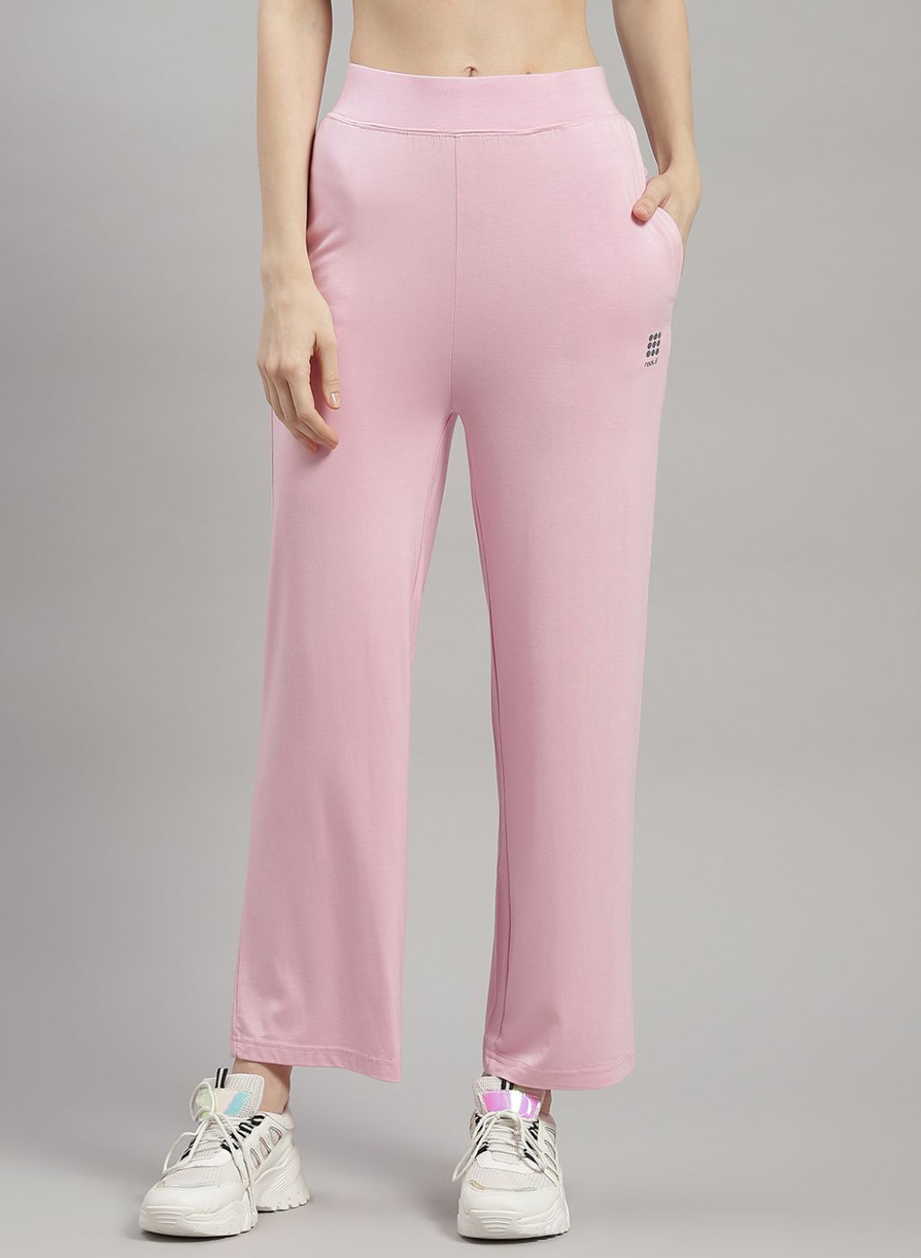 Rock.it Women Pink Solid Trackpants