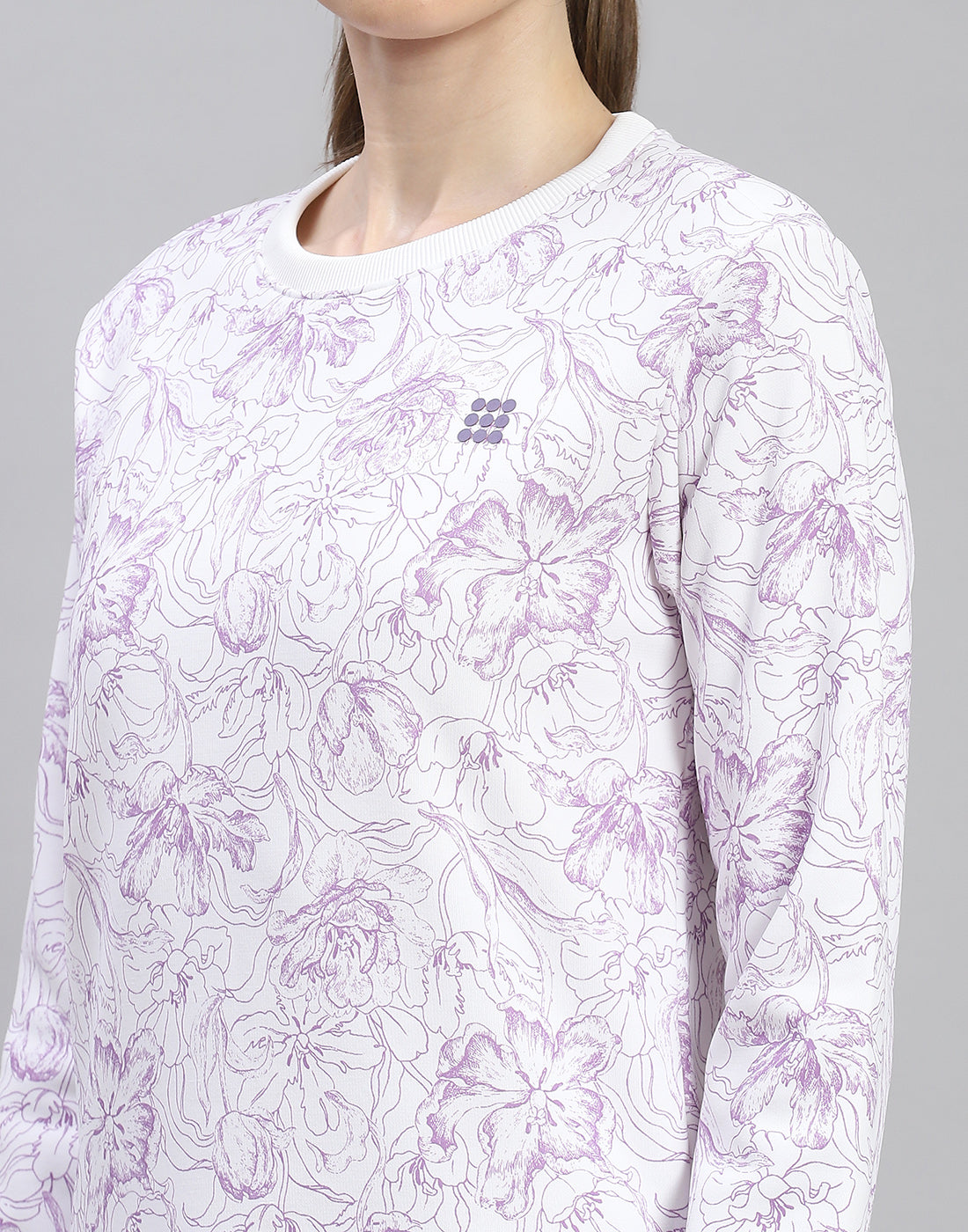 Rock.it Women Purple Printed Round Neck Full Sleeve Cords Set