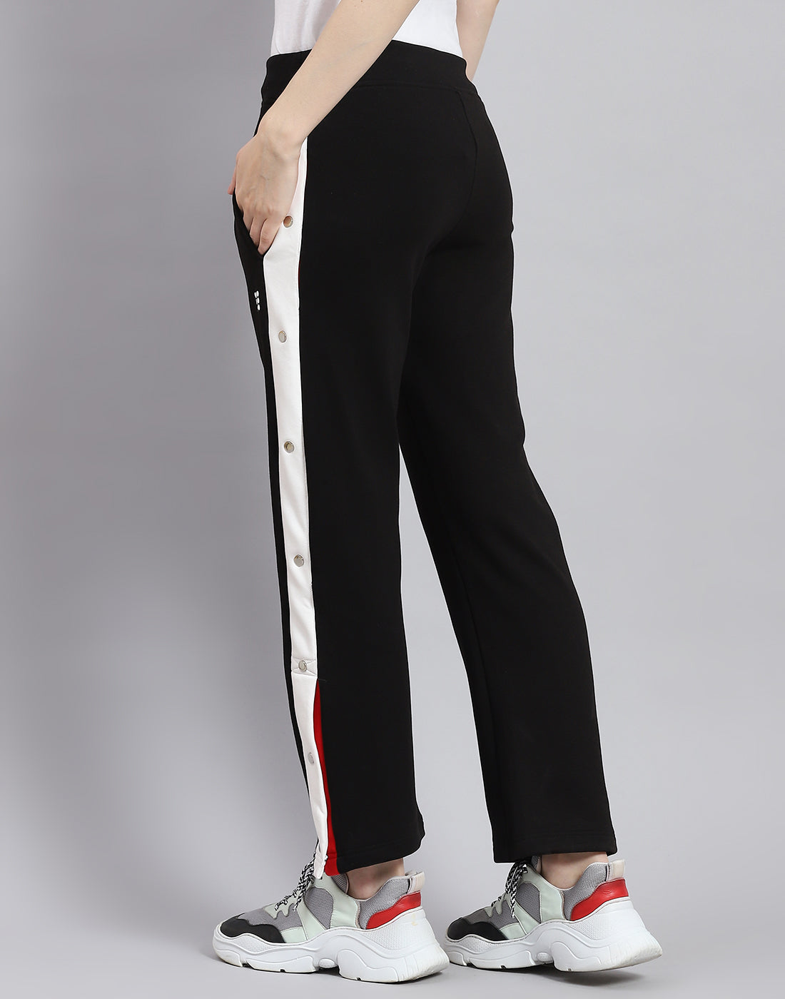 Rock.it Women Black Solid Regular Fit Lower