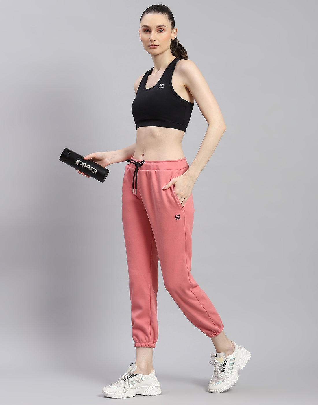 Rock.it Women Pink Solid Regular Fit Winter Lower