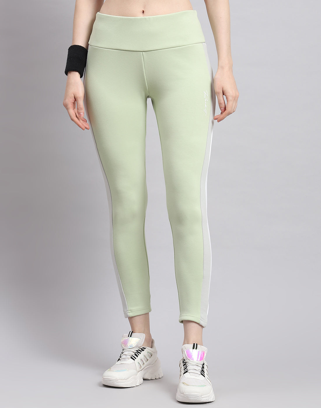 Rock.it Women Green Solid Regular Fit Legging